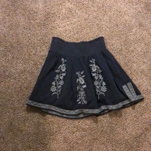 J Crew blue flora skirt